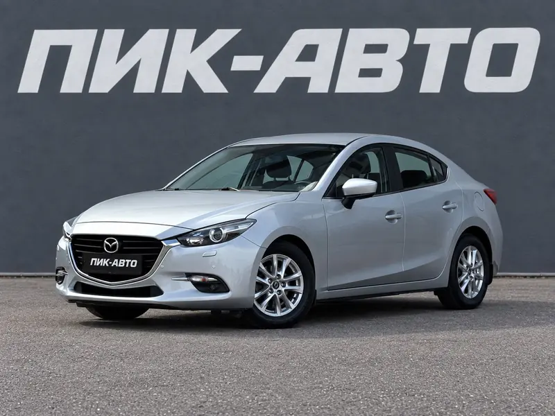 Mazda 3 2018 — с пробегом, седан, серебряный, фото 1