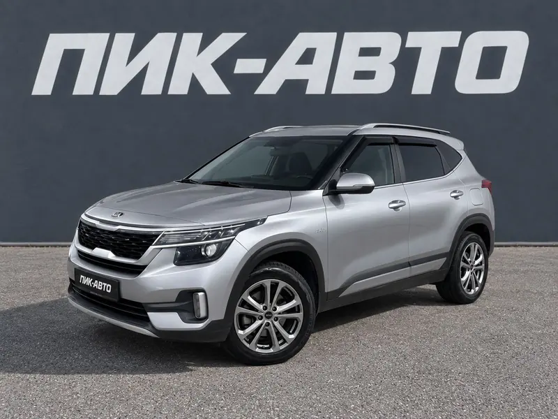 Kia Seltos 2021 — с пробегом, внедорожник, серебряный, фото 1