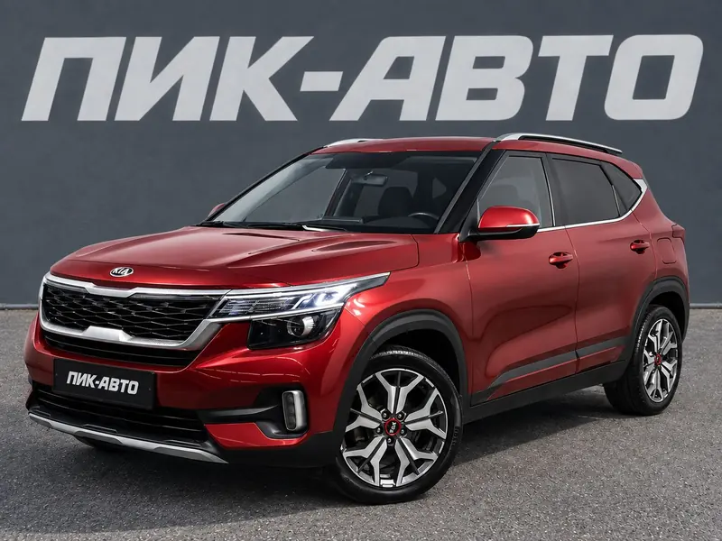 Kia Seltos 2021 — с пробегом, внедорожник, красный, фото 1