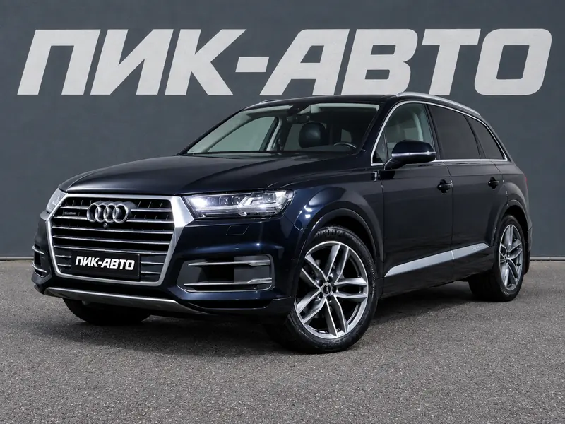 Audi Q7 2018 — с пробегом, внедорожник, синий, фото 1