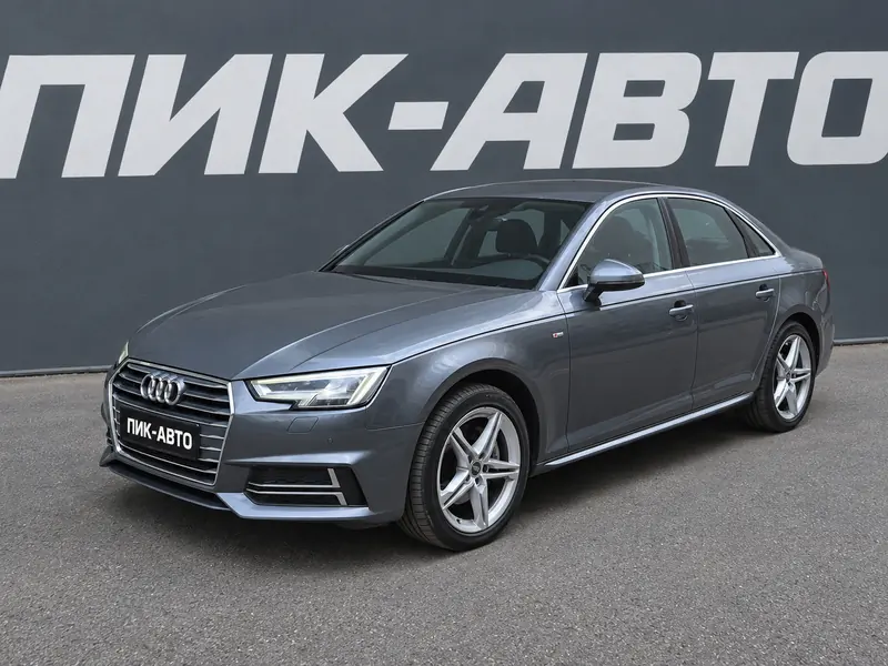 Audi A4 2017 — с пробегом, седан, серый, фото 1
