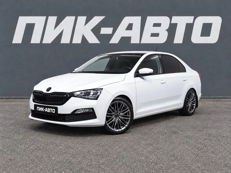 Skoda Rapid 2022 — с пробегом, лифтбек, белый, фото 1