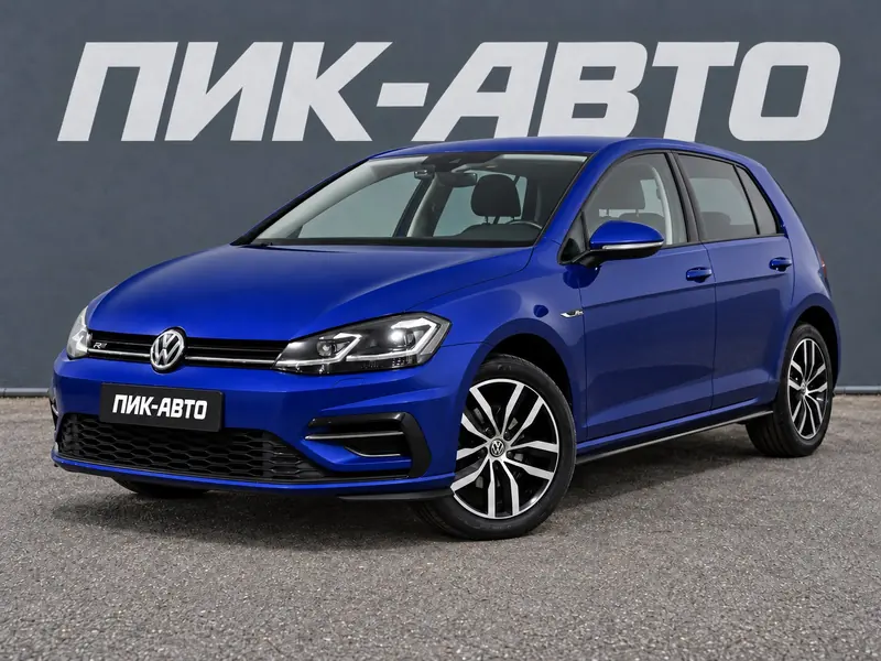 Volkswagen Golf 2019 — с пробегом, хэтчбек, синий, фото 1