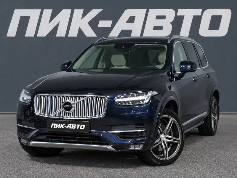Volvo XC90 2017 — с пробегом, внедорожник, синий, фото 1