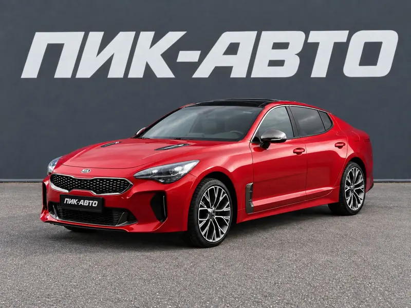 Kia Stinger 2020 — с пробегом, лифтбек, красный, фото 1