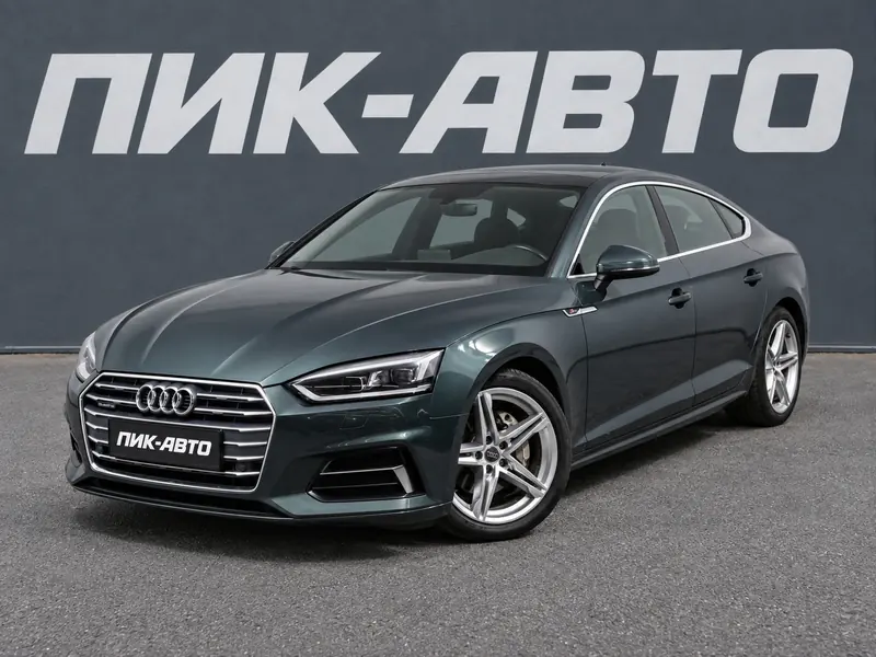 Audi A5 2017 — с пробегом, лифтбек, зеленый, фото 1