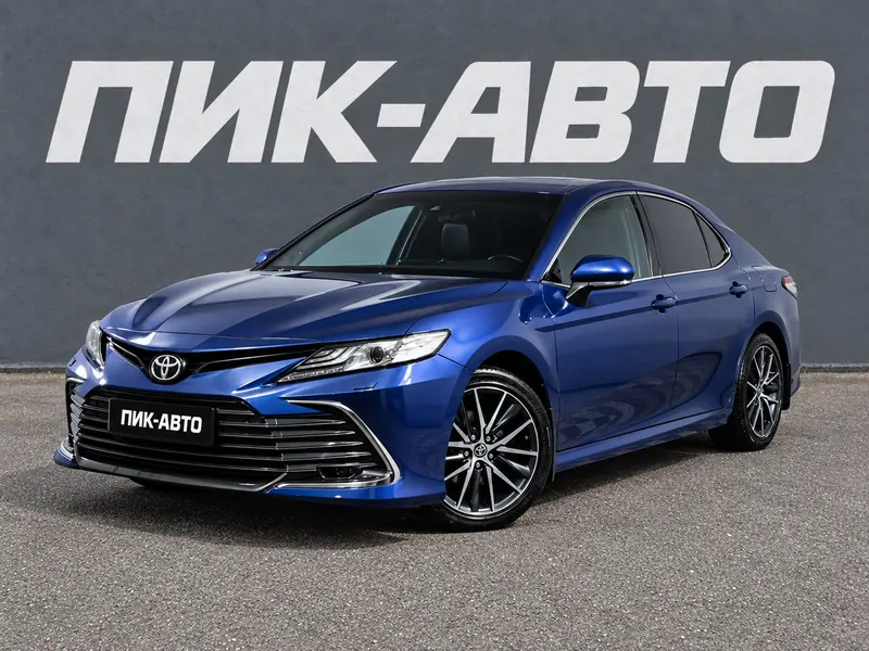 Toyota Camry 2021 — с пробегом, седан, синий, фото 1