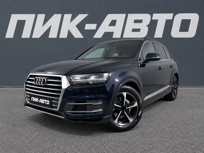 Audi Q7 2018 — с пробегом, внедорожник, синий, фото 1