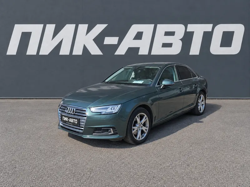 Audi A4 2018 — с пробегом, седан, зеленый, фото 1